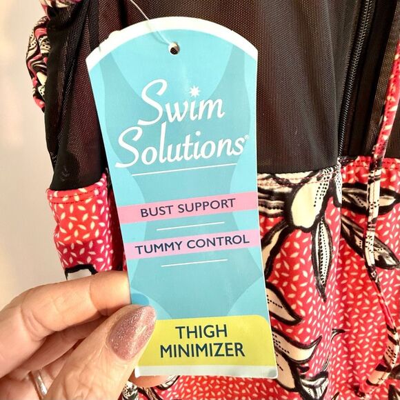 Swim Solutions Women's Catalina Mesh Swim Dress. Size 10 - Picture 6 of 9